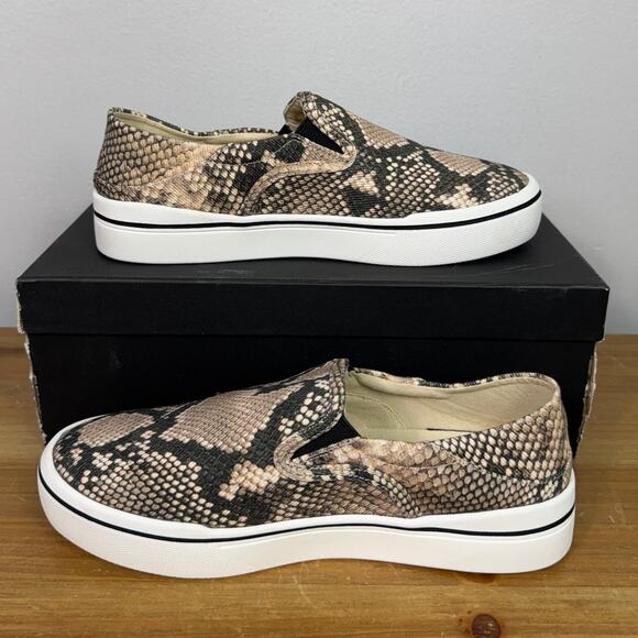 New Steven Riga Snake Print Slip On Sneakers Women's Size 7 - Picture 6 of 11